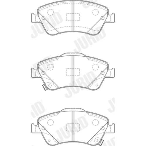Sada brzdových platničiek kotúčovej brzdy JURID 572524JC - obr. 2