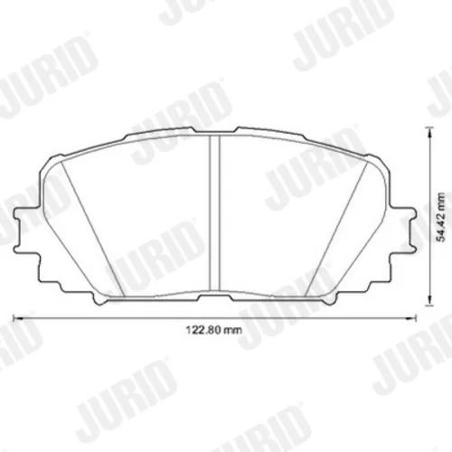 Sada brzdových platničiek kotúčovej brzdy JURID 572594J - obr. 2