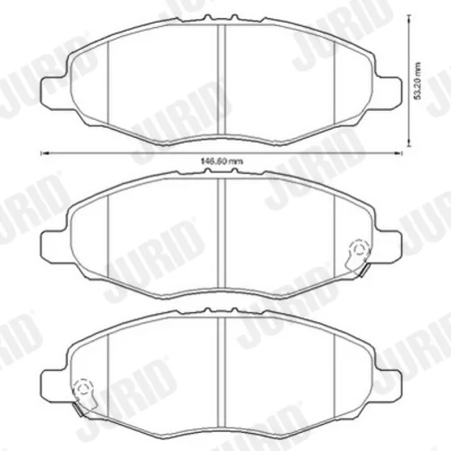 Sada brzdových platničiek kotúčovej brzdy JURID 572641J