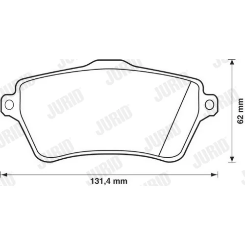 Sada brzdových platničiek kotúčovej brzdy JURID 573102J - obr. 1