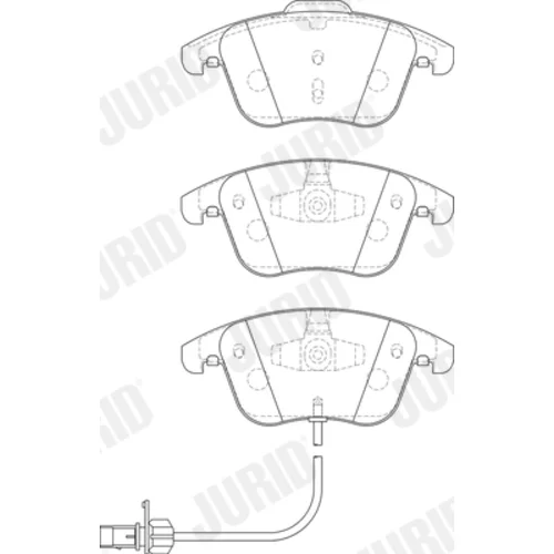 Sada brzdových platničiek kotúčovej brzdy JURID 573258J - obr. 2