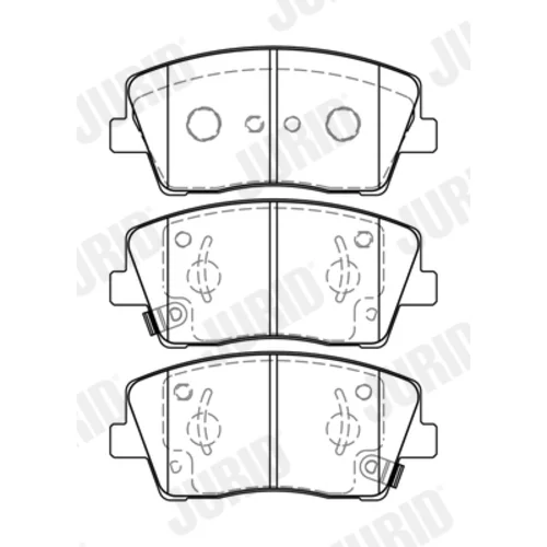 Sada brzdových platničiek kotúčovej brzdy JURID 573819J - obr. 3