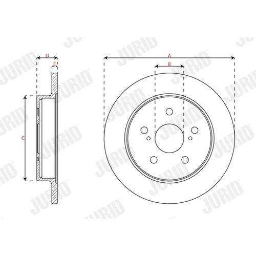 Brzdový kotúč JURID 563628JC - obr. 2