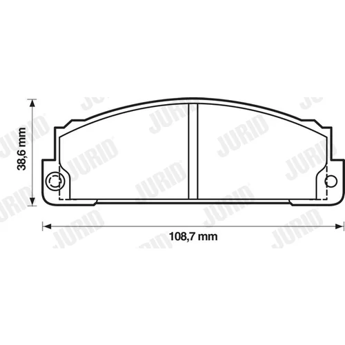 Sada brzdových platničiek kotúčovej brzdy JURID 571362D