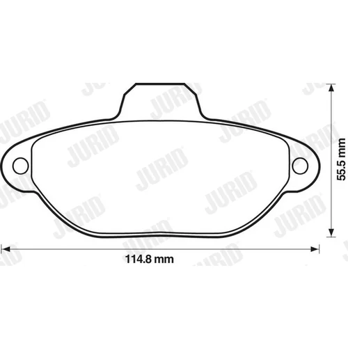 Sada brzdových platničiek kotúčovej brzdy JURID 571528D