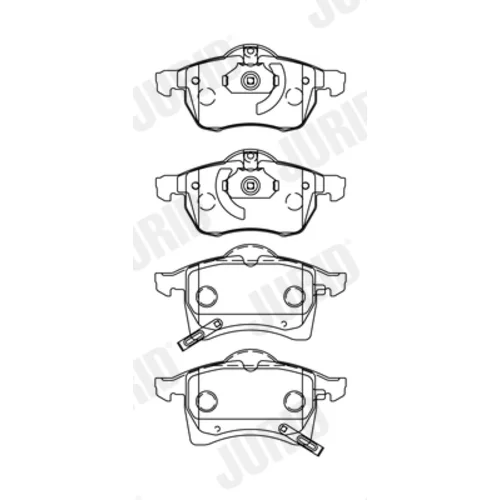 Sada brzdových platničiek kotúčovej brzdy JURID 571975J