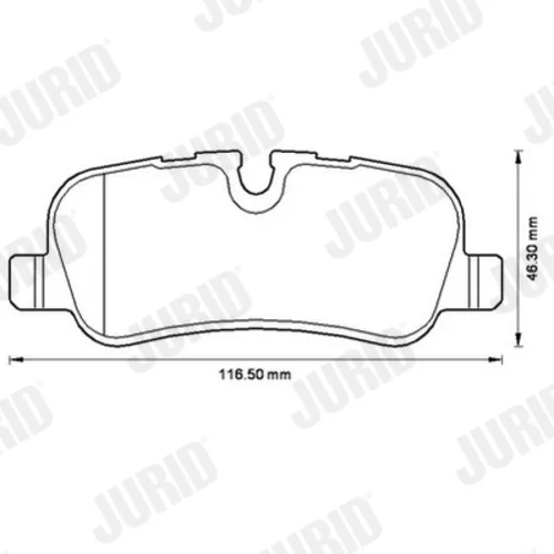 Sada brzdových platničiek kotúčovej brzdy JURID 572522J - obr. 1