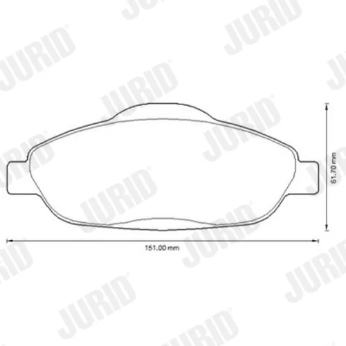 Sada brzdových platničiek kotúčovej brzdy JURID 573241J - obr. 1