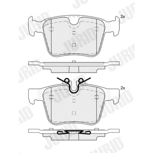 Sada brzdových platničiek kotúčovej brzdy JURID 574097J - obr. 1