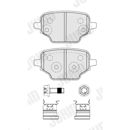 Sada brzdových platničiek kotúčovej brzdy JURID 574120J - obr. 1