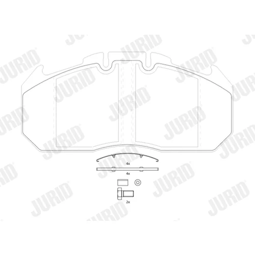 Sada brzdových platničiek kotúčovej brzdy JURID 2913109560