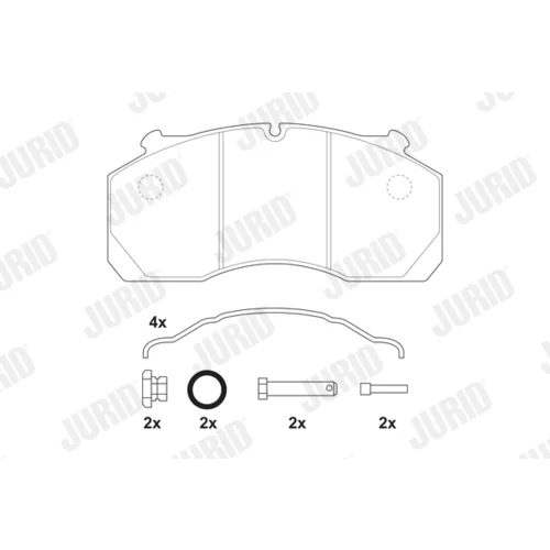 Sada brzdových platničiek kotúčovej brzdy JURID 2915009560