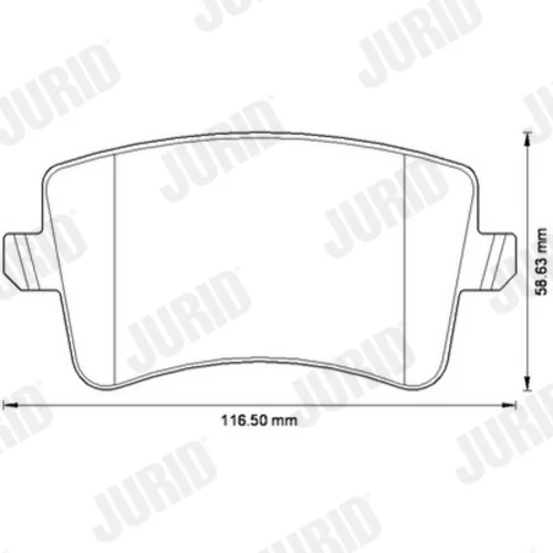 Sada brzdových platničiek kotúčovej brzdy 573259JC /JURID/ - obr. 2