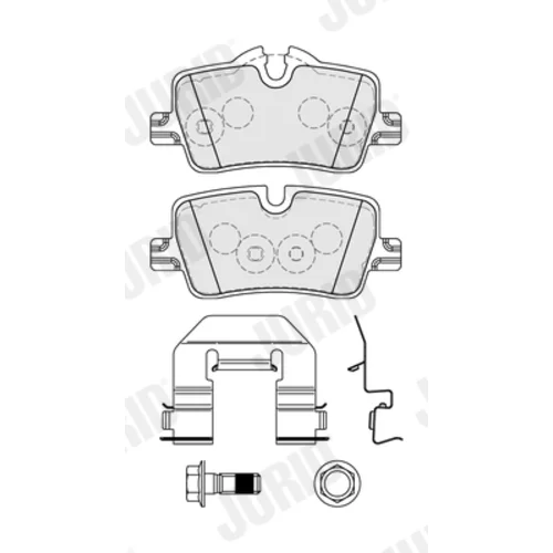 Sada brzdových platničiek kotúčovej brzdy JURID 574018J