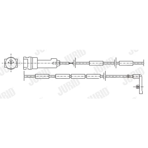 Výstražný kontakt opotrebenia brzdového obloženia JURID 581346