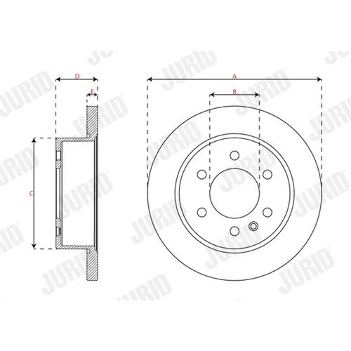 Brzdový kotúč JURID 563673J - obr. 2