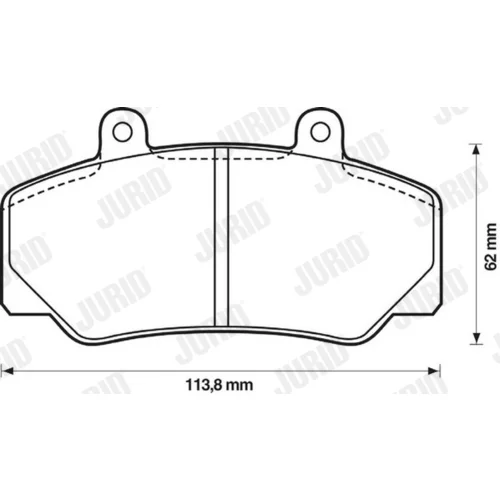 Sada brzdových platničiek kotúčovej brzdy JURID 571370D