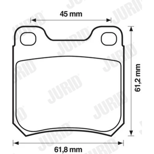 Sada brzdových platničiek kotúčovej brzdy JURID 571389J - obr. 2