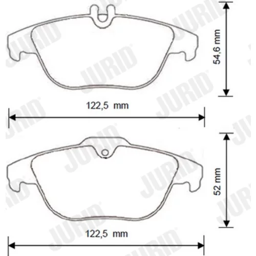 Sada brzdových platničiek kotúčovej brzdy JURID 573248JC - obr. 2