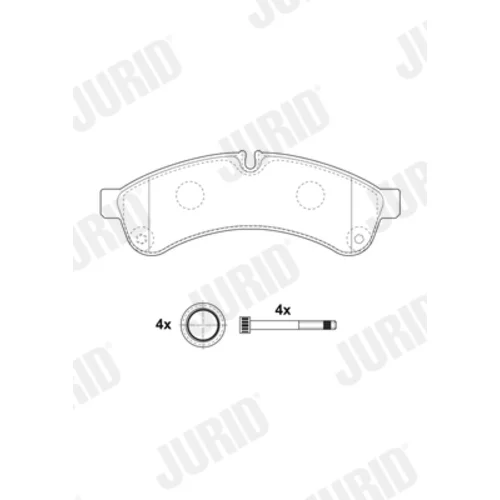 Sada brzdových platničiek kotúčovej brzdy JURID 2923109560 - obr. 1