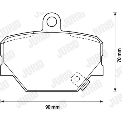Sada brzdových platničiek kotúčovej brzdy JURID 571995JC - obr. 2