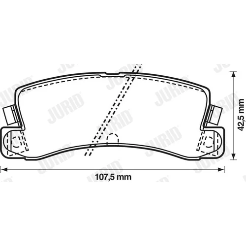 Sada brzdových platničiek kotúčovej brzdy JURID 572182J - obr. 2