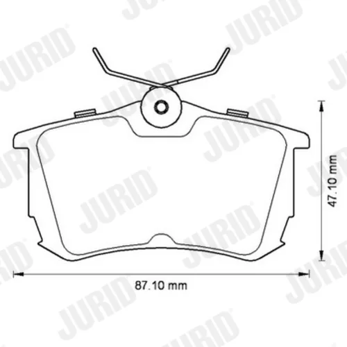 Sada brzdových platničiek kotúčovej brzdy JURID 572520J - obr. 2