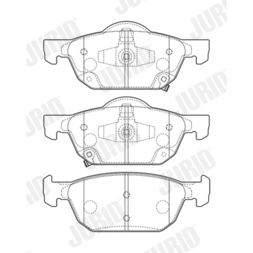 Sada brzdových platničiek kotúčovej brzdy JURID 573670J - obr. 1