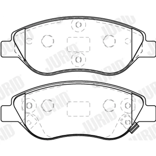 Sada brzdových platničiek kotúčovej brzdy JURID 573867J - obr. 1