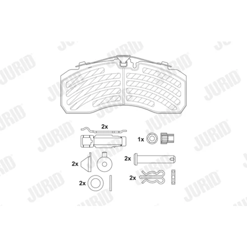 Sada brzdových platničiek kotúčovej brzdy JURID 2925305390 - obr. 1