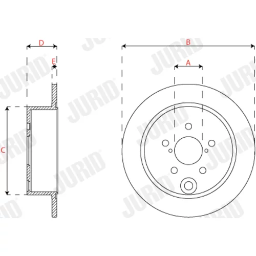 Brzdový kotúč JURID 563343JC - obr. 2