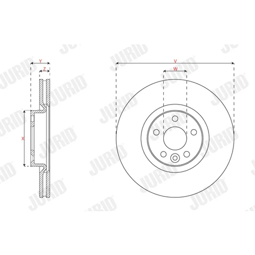 Brzdový kotúč JURID 563400JC - obr. 1