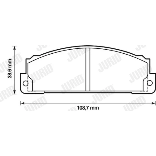 Sada brzdových platničiek kotúčovej brzdy JURID 571463D