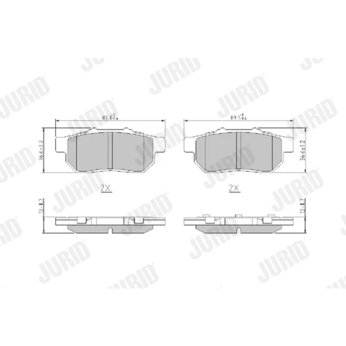 Sada brzdových platničiek kotúčovej brzdy JURID 572134J