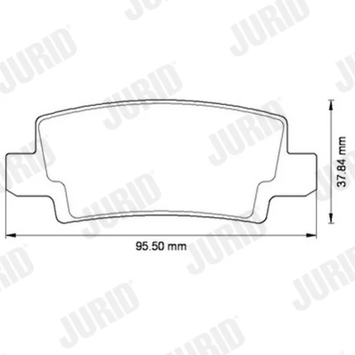 Sada brzdových platničiek kotúčovej brzdy JURID 572492J - obr. 2