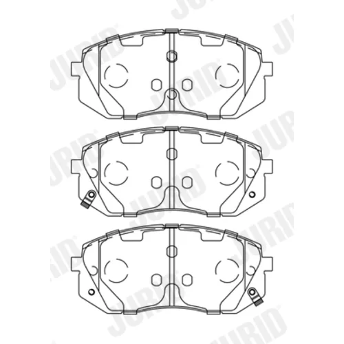 Sada brzdových platničiek kotúčovej brzdy JURID 572612J - obr. 2