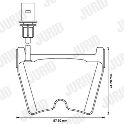 Sada brzdových platničiek kotúčovej brzdy JURID 573195JC - obr. 2