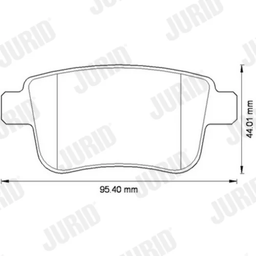 Sada brzdových platničiek kotúčovej brzdy JURID 573272J - obr. 2