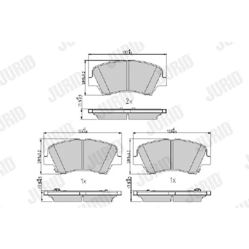 Sada brzdových platničiek kotúčovej brzdy JURID 573406J