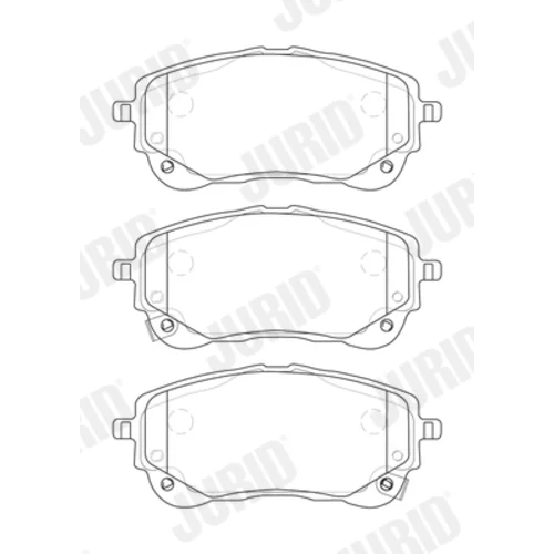 Sada brzdových platničiek kotúčovej brzdy JURID 574042J - obr. 1