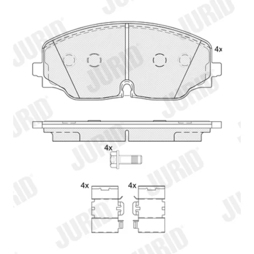 Sada brzdových platničiek kotúčovej brzdy JURID 574119J - obr. 1