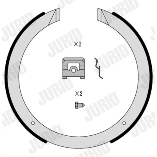 Sada brzd. čeľustí parkov. brzdy JURID 362592J