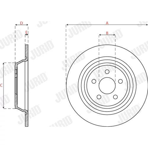 Brzdový kotúč JURID 563318JC - obr. 2