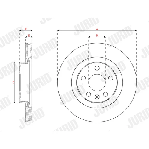 Brzdový kotúč JURID 563679JC - obr. 1