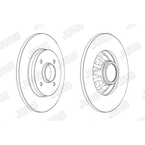 Brzdový kotúč JURID 562937JC-1
