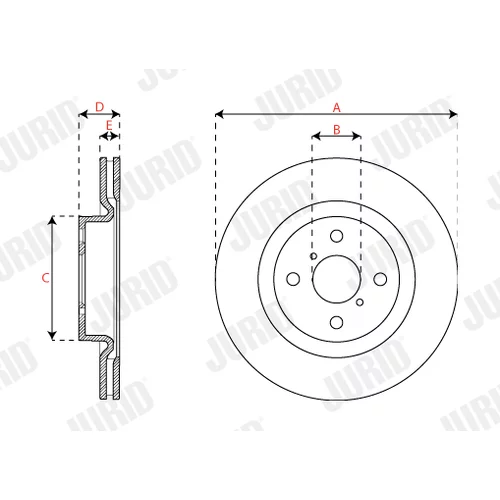 Brzdový kotúč JURID 563401JC - obr. 2