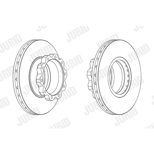 Brzdový kotúč JURID 567410J - obr. 1
