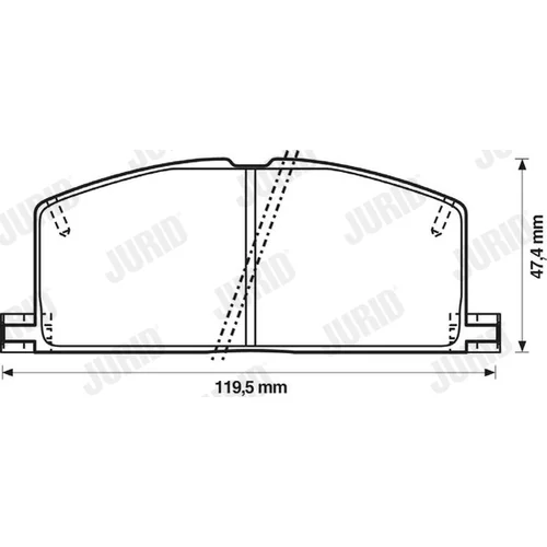 Sada brzdových platničiek kotúčovej brzdy JURID 572255J - obr. 2