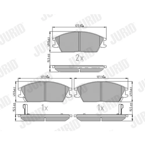 Sada brzdových platničiek kotúčovej brzdy JURID 572268J