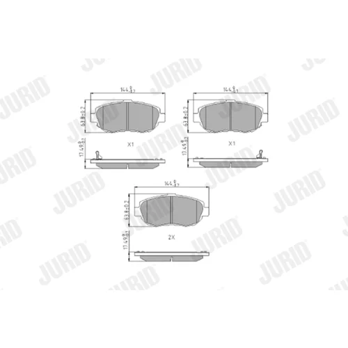 Sada brzdových platničiek kotúčovej brzdy JURID 572380J - obr. 1